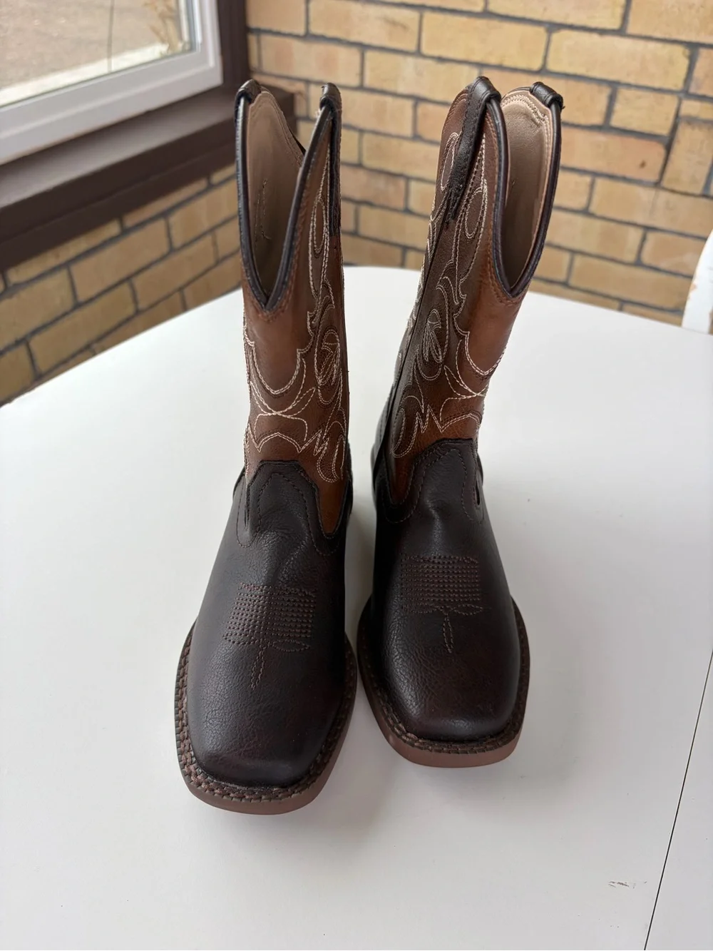 ROPER Brand Little Kids Size 11 Brown Leather Cowboy Boots Western Style